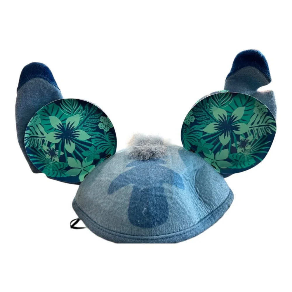 Rare Disney Aulani Stitch Mickey Mouse Ears Youth Size Hawaiian Hat Cap‎ Lilo